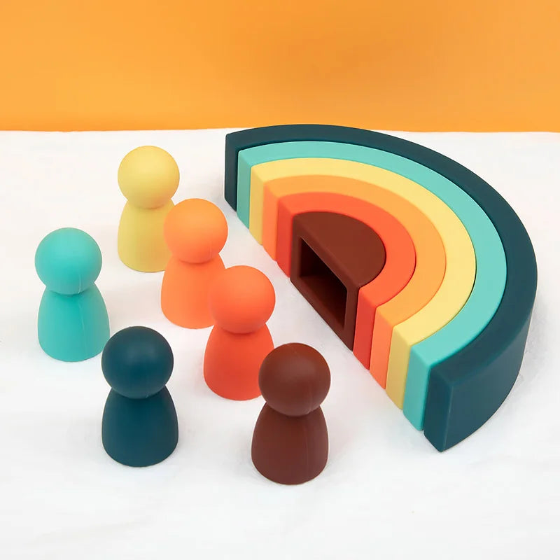 Soft-Stack Avocado, a Montessori Build and Learn Toy