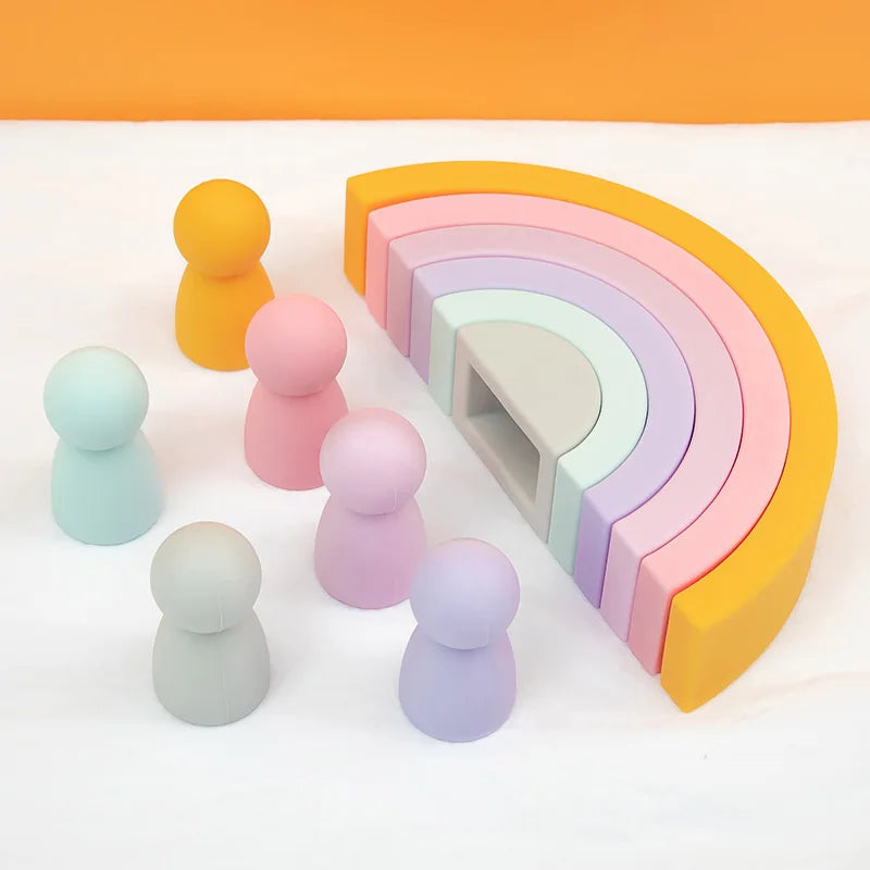 Soft-Stack Avocado, a Montessori Build and Learn Toy