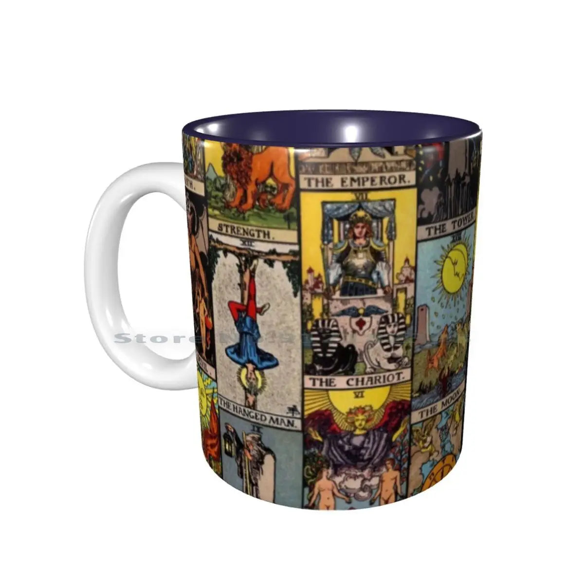 The Major Arcana Of Tarot Ceramic Mug, 11oz Red