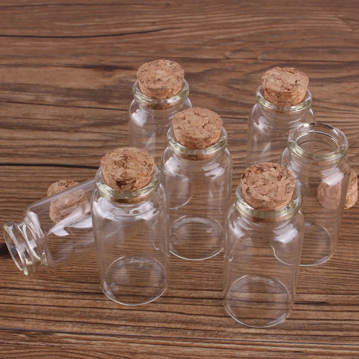 5pcs 25ml 30*60mm Message Bottles with Cork Lids Glass Jars Glass vessels Glass Drifting bottle For Wedding Favors