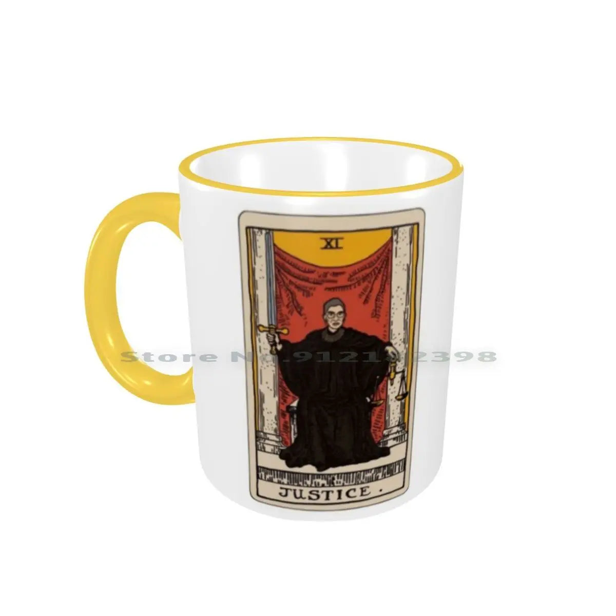 RBG Justice Tarot Ceramic Mug, 11oz