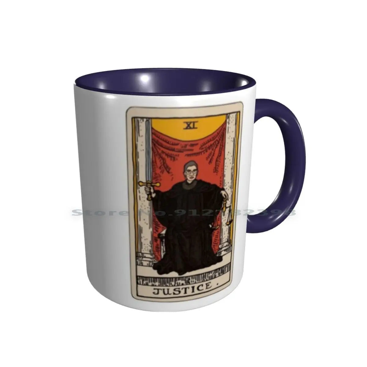 RBG Justice Tarot Ceramic Mug, 11oz