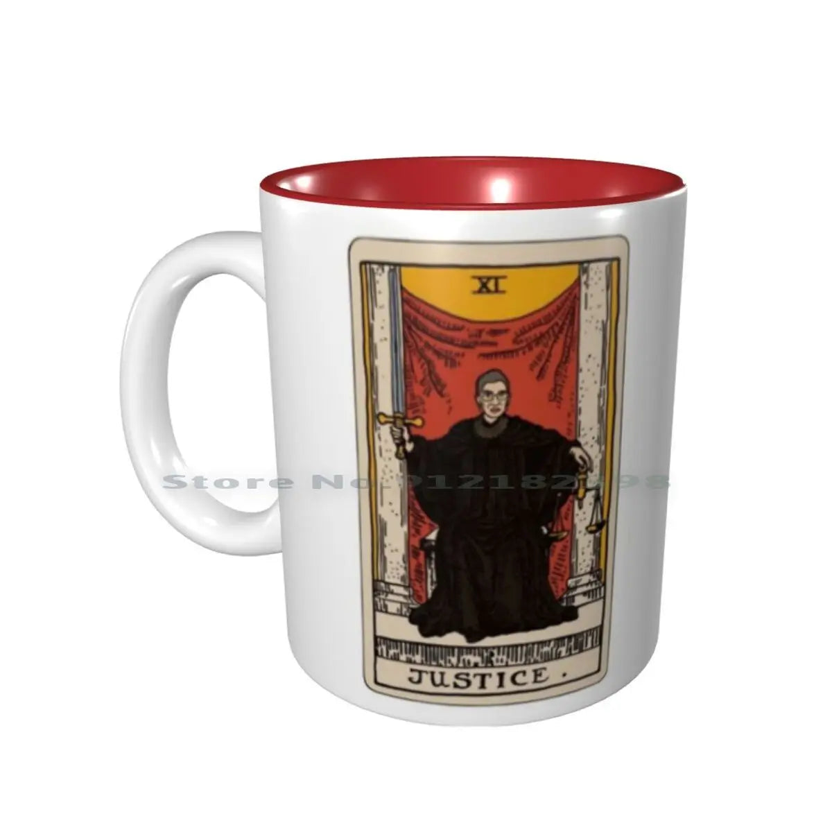 RBG Justice Tarot Ceramic Mug, 11oz