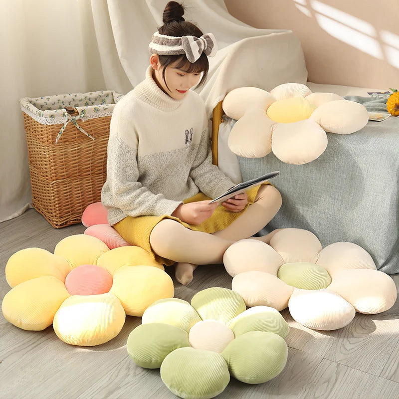 Plush Daisy Meditation Cushions for Kids