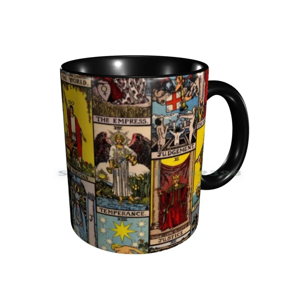 The Major Arcana Of Tarot Ceramic Mug, 11oz Red