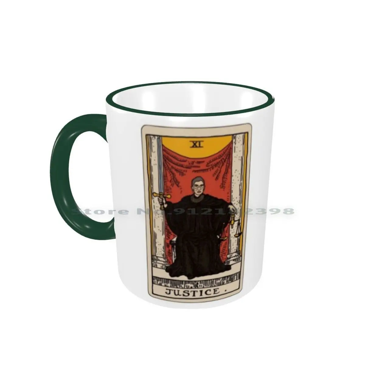 RBG Justice Tarot Ceramic Mug, 11oz