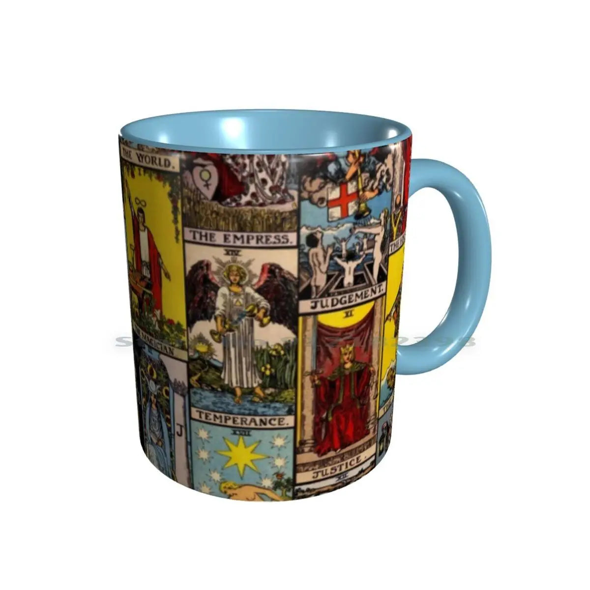 The Major Arcana Of Tarot Ceramic Mug, 11oz Red