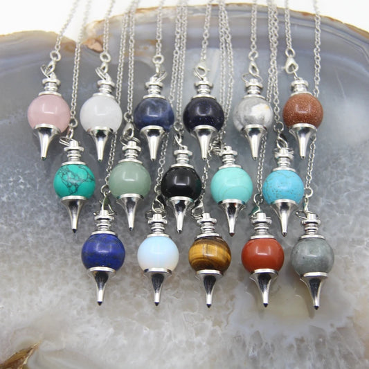 Natural Tumbled Gemstone Pendulums