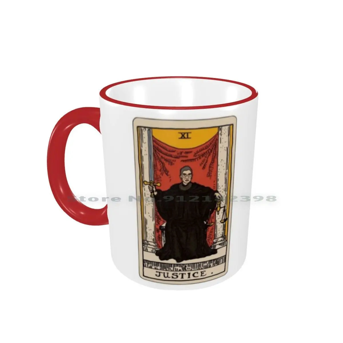 RBG Justice Tarot Ceramic Mug, 11oz