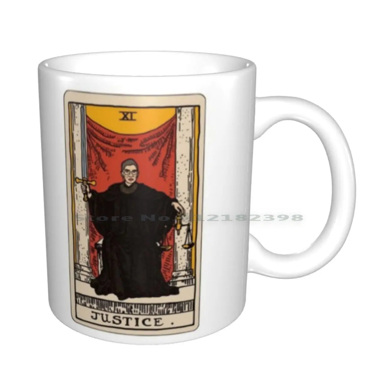 RBG Justice Tarot Ceramic Mug, 11oz