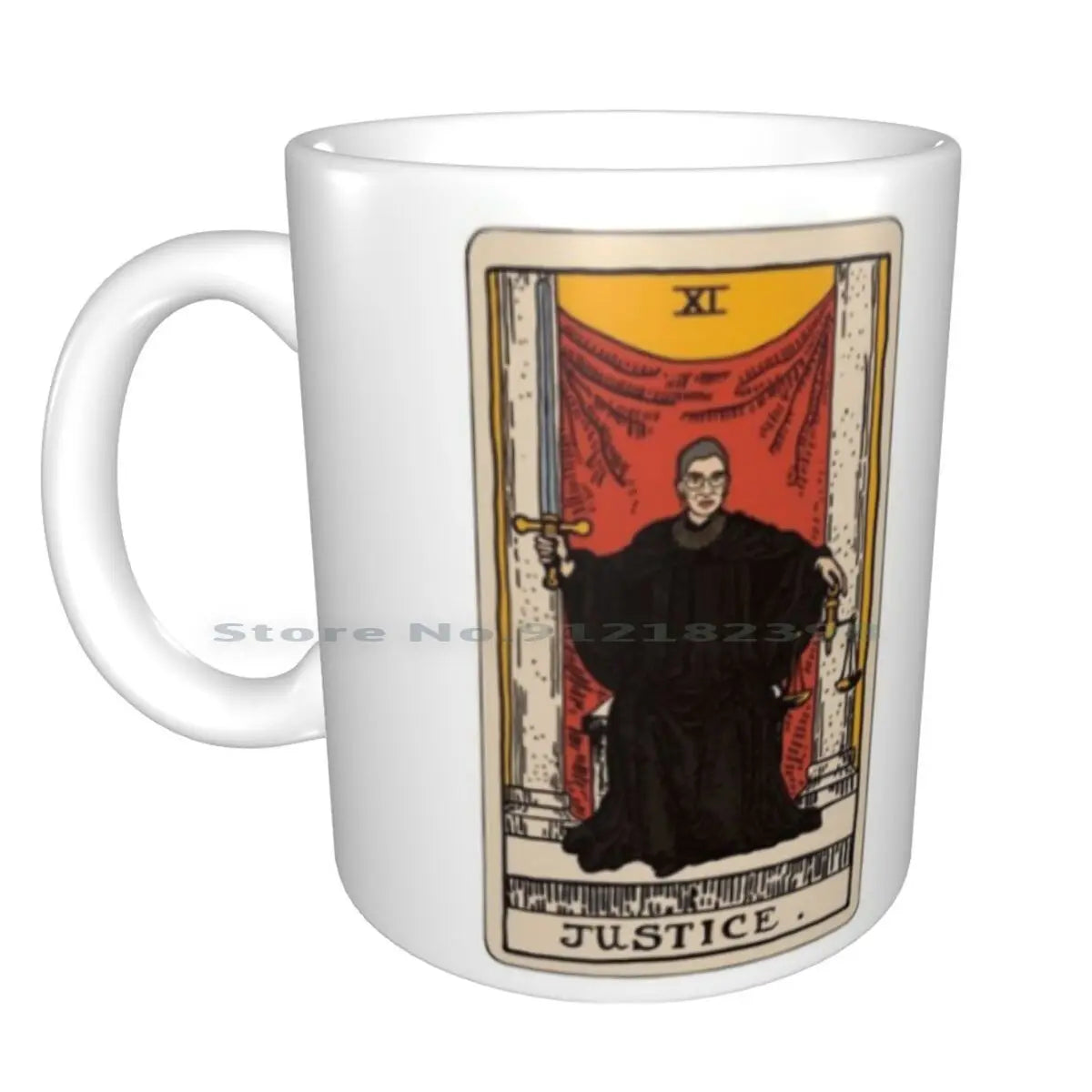 RBG Justice Tarot Ceramic Mug, 11oz