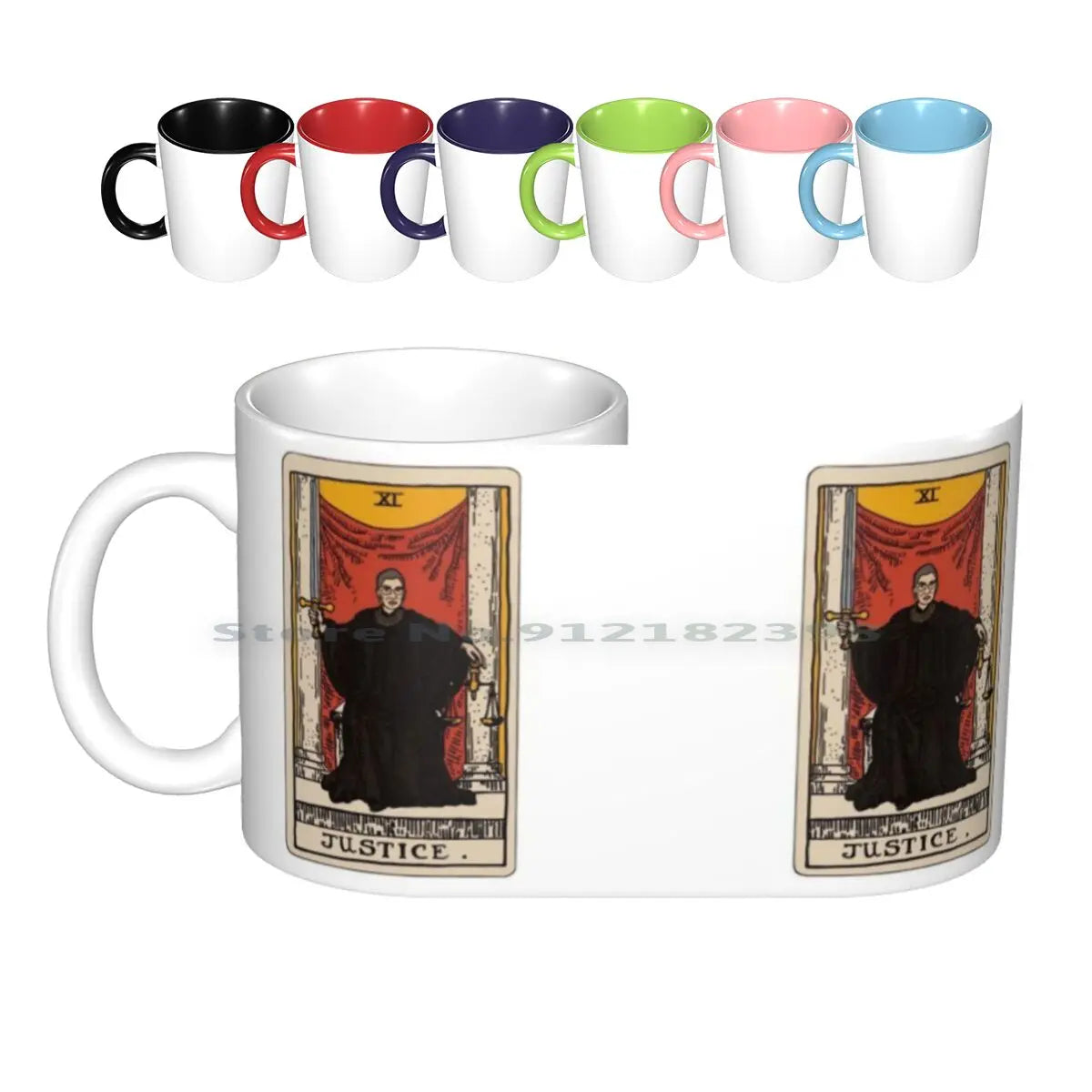 RBG Justice Tarot Ceramic Mug, 11oz