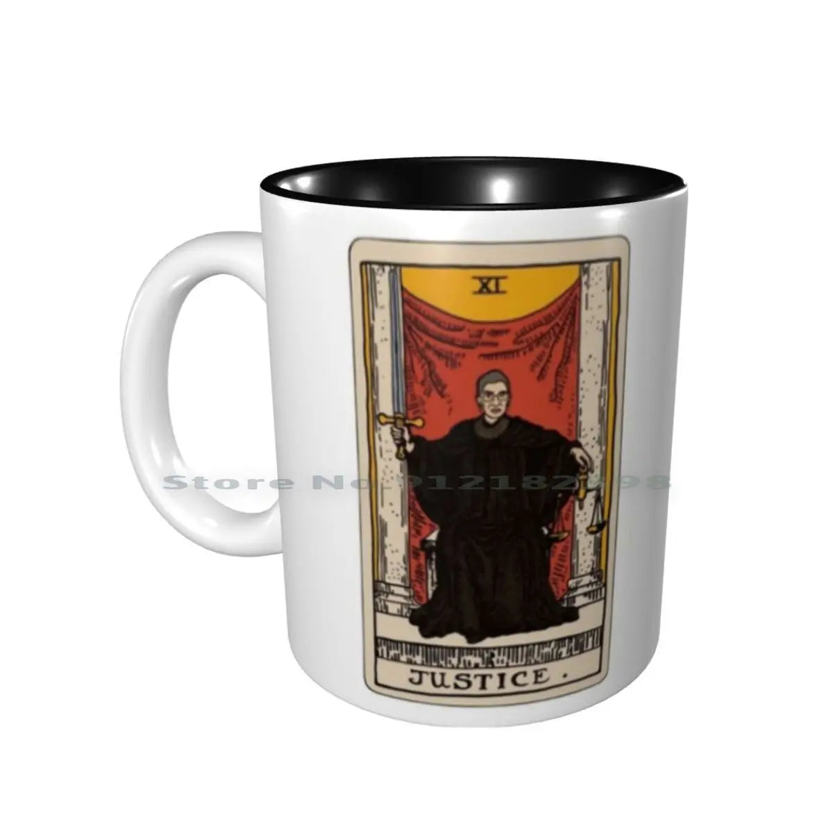 RBG Justice Tarot Ceramic Mug, 11oz