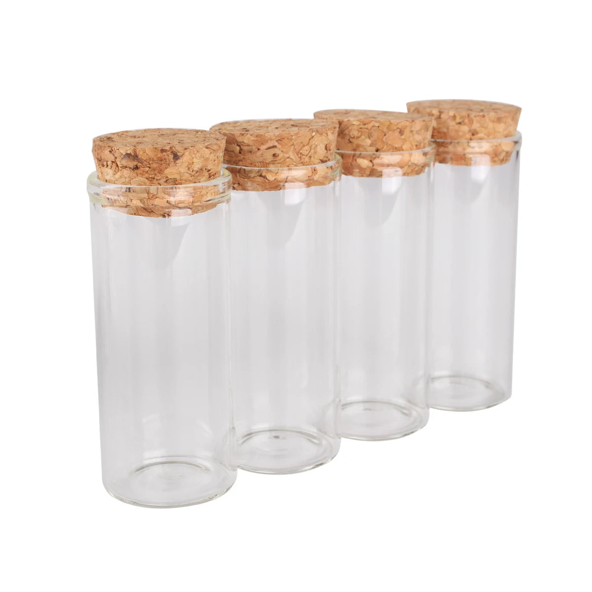 Case of 5 70mm Glass Bottles with Cork Lids