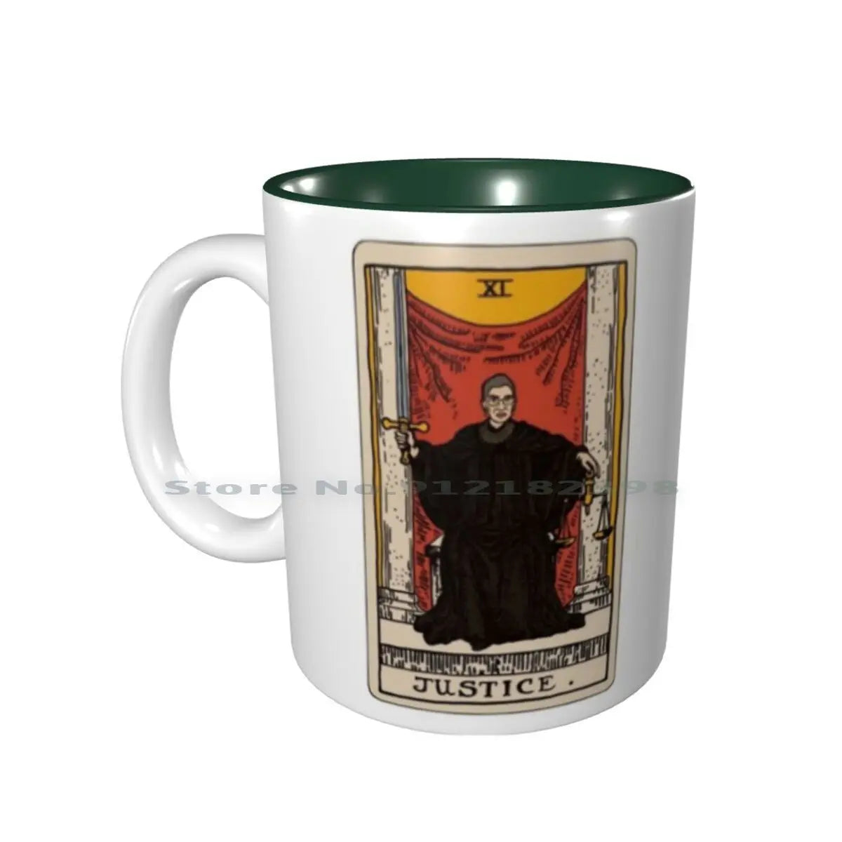 RBG Justice Tarot Ceramic Mug, 11oz