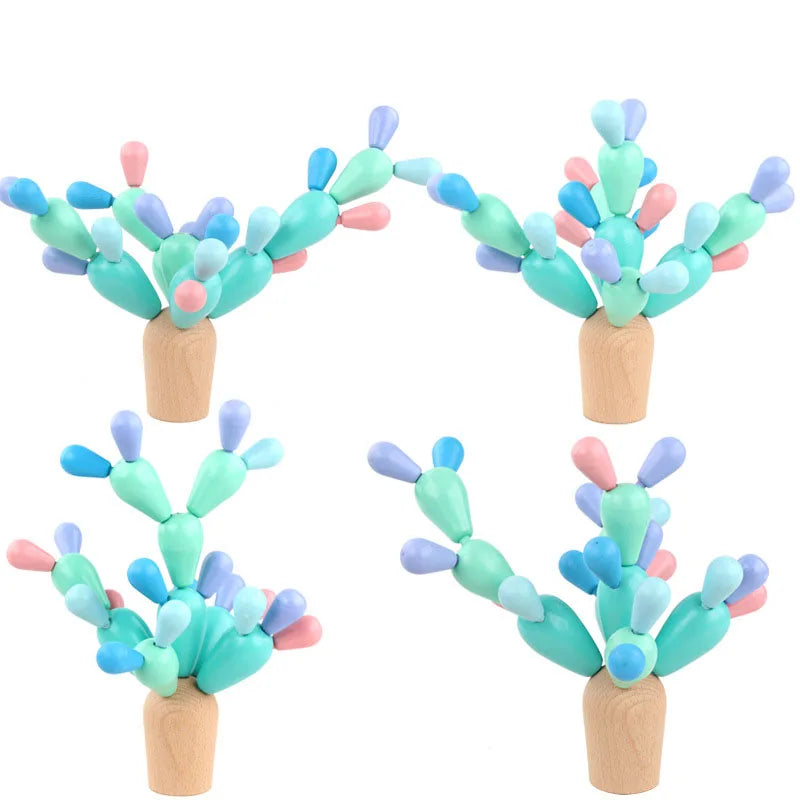 Wooden Stacking Balance Coral