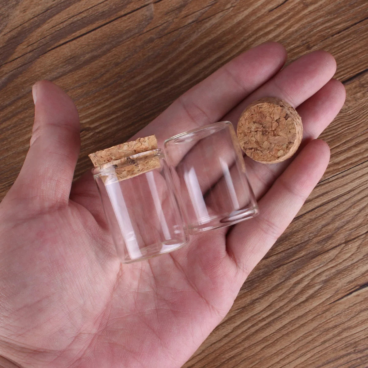 Case of 5 15ml Glass Bottles with Cork Lids