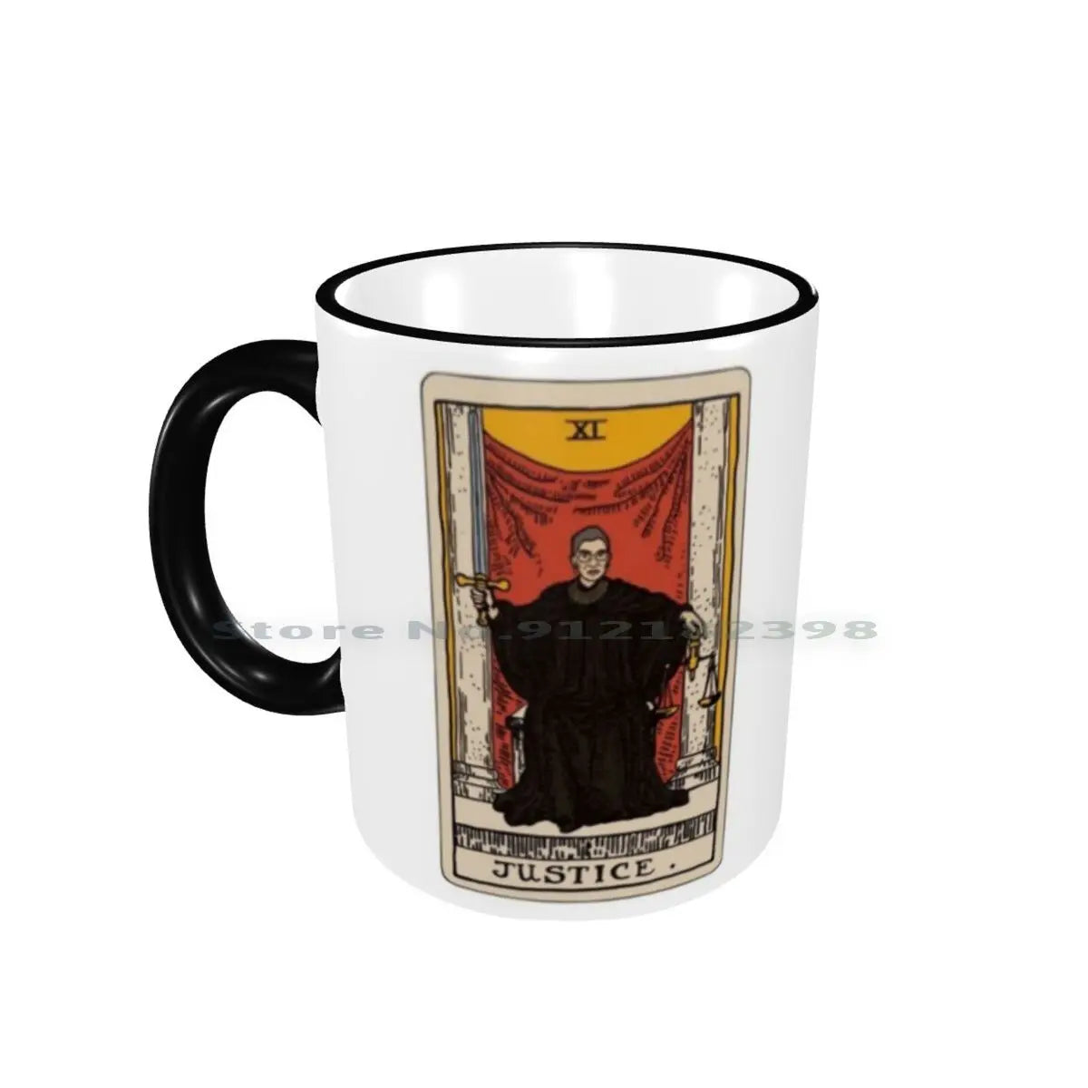 RBG Justice Tarot Ceramic Mug, 11oz