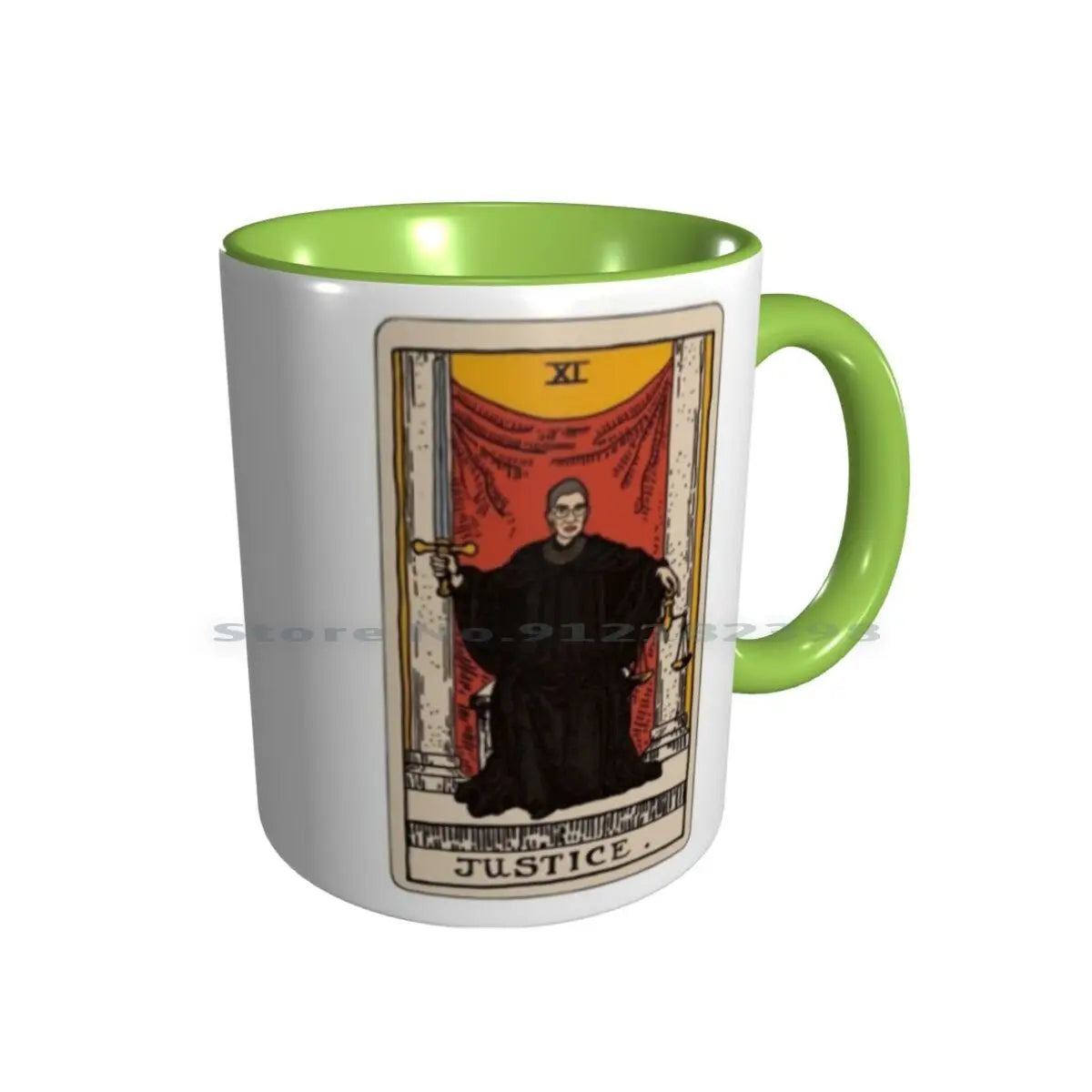 RBG Justice Tarot Ceramic Mug, 11oz