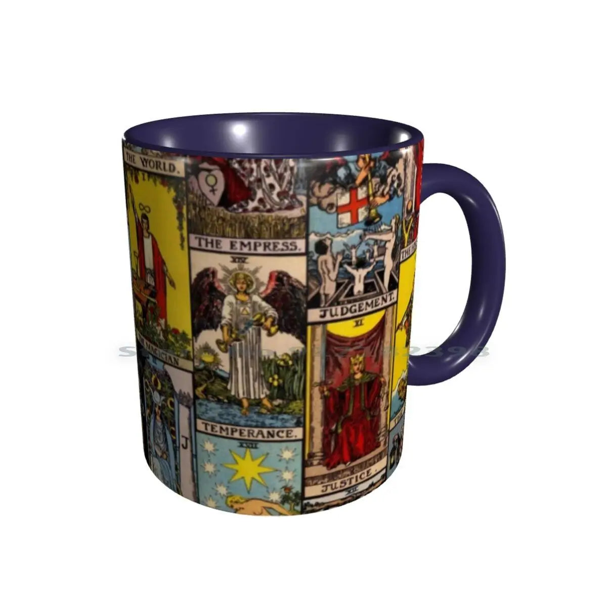 The Major Arcana Of Tarot Ceramic Mug, 11oz Red