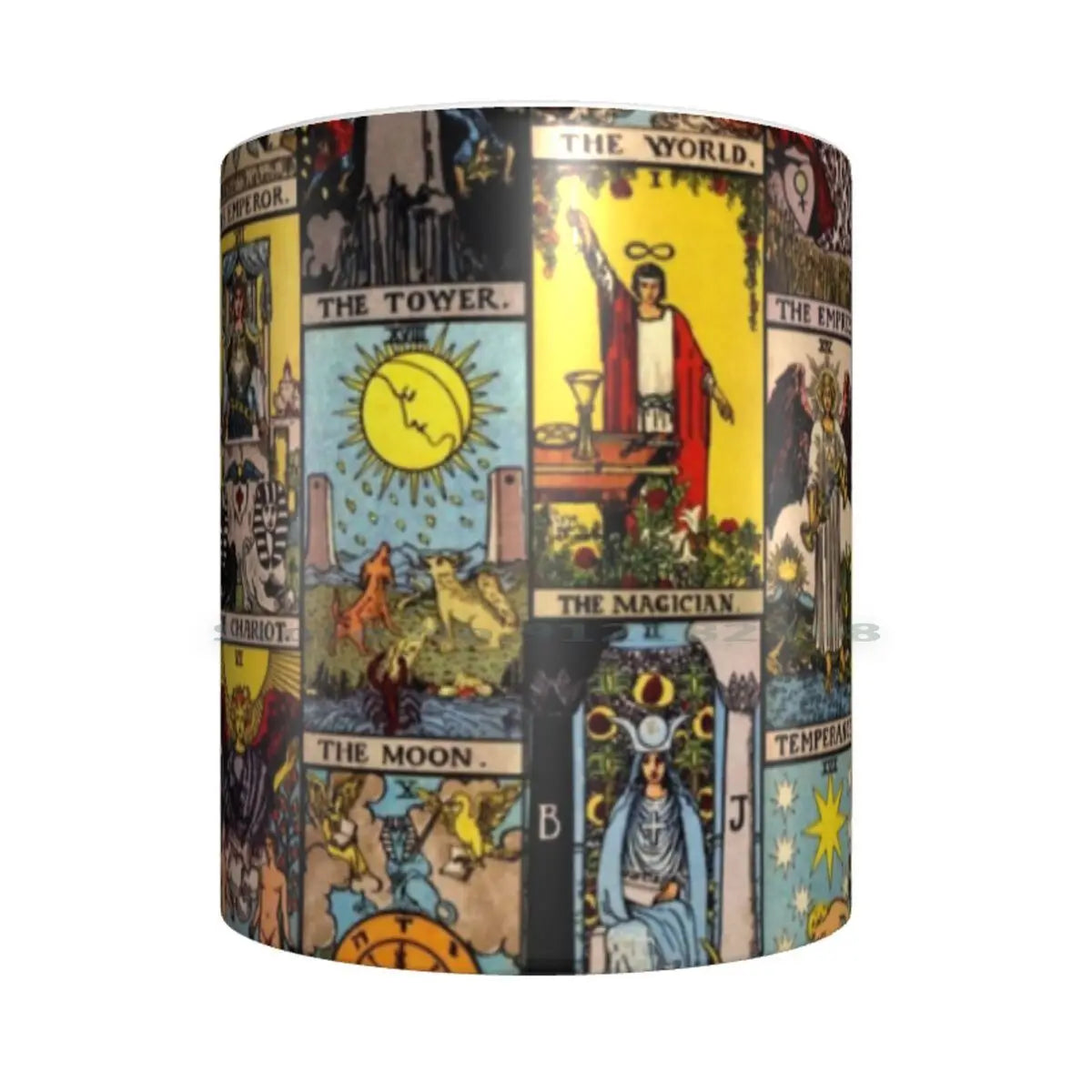 The Major Arcana Of Tarot Ceramic Mug, 11oz Red