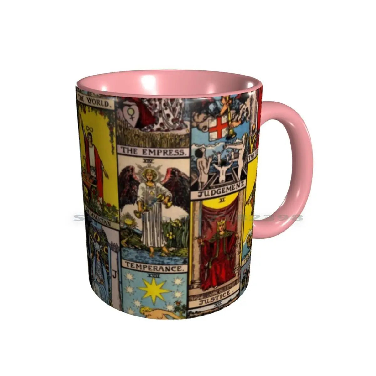 The Major Arcana Of Tarot Ceramic Mug, 11oz Red