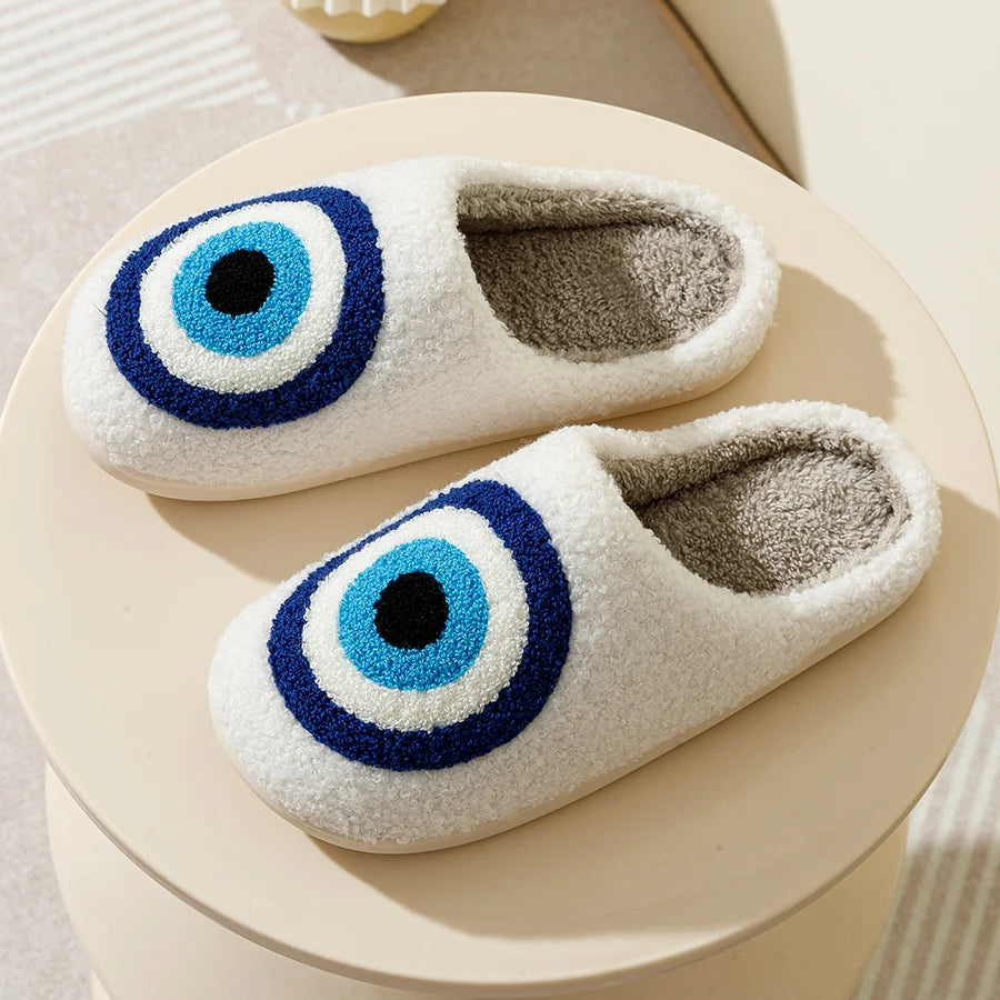 Plush Turkish Evil Eye Slippers
(sizing is ladies European)