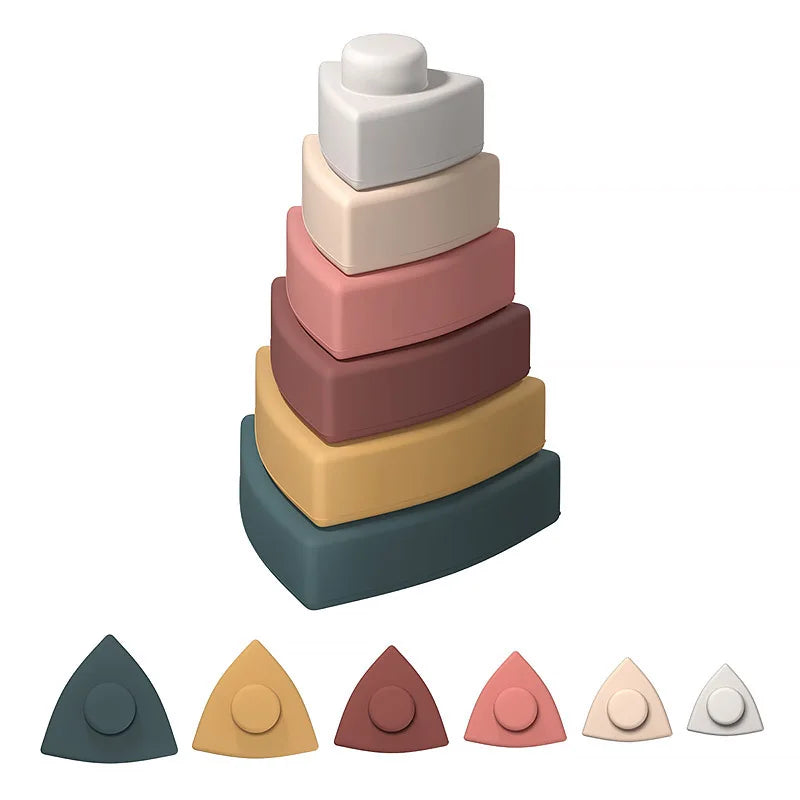 Soft-Stack Campfire Flame, a Montessori Build and Learn Toy