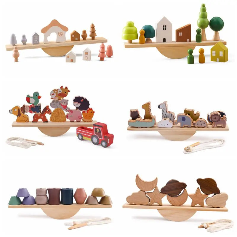 Loving Cottage Wooden Balance Board Set