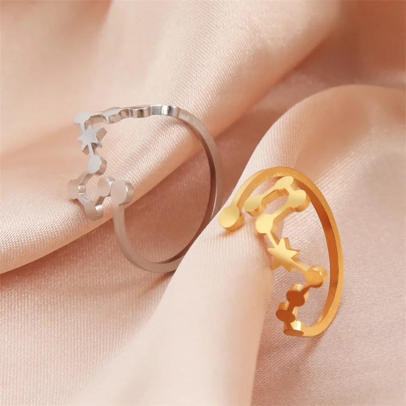 Adjustable Zodiac Rings