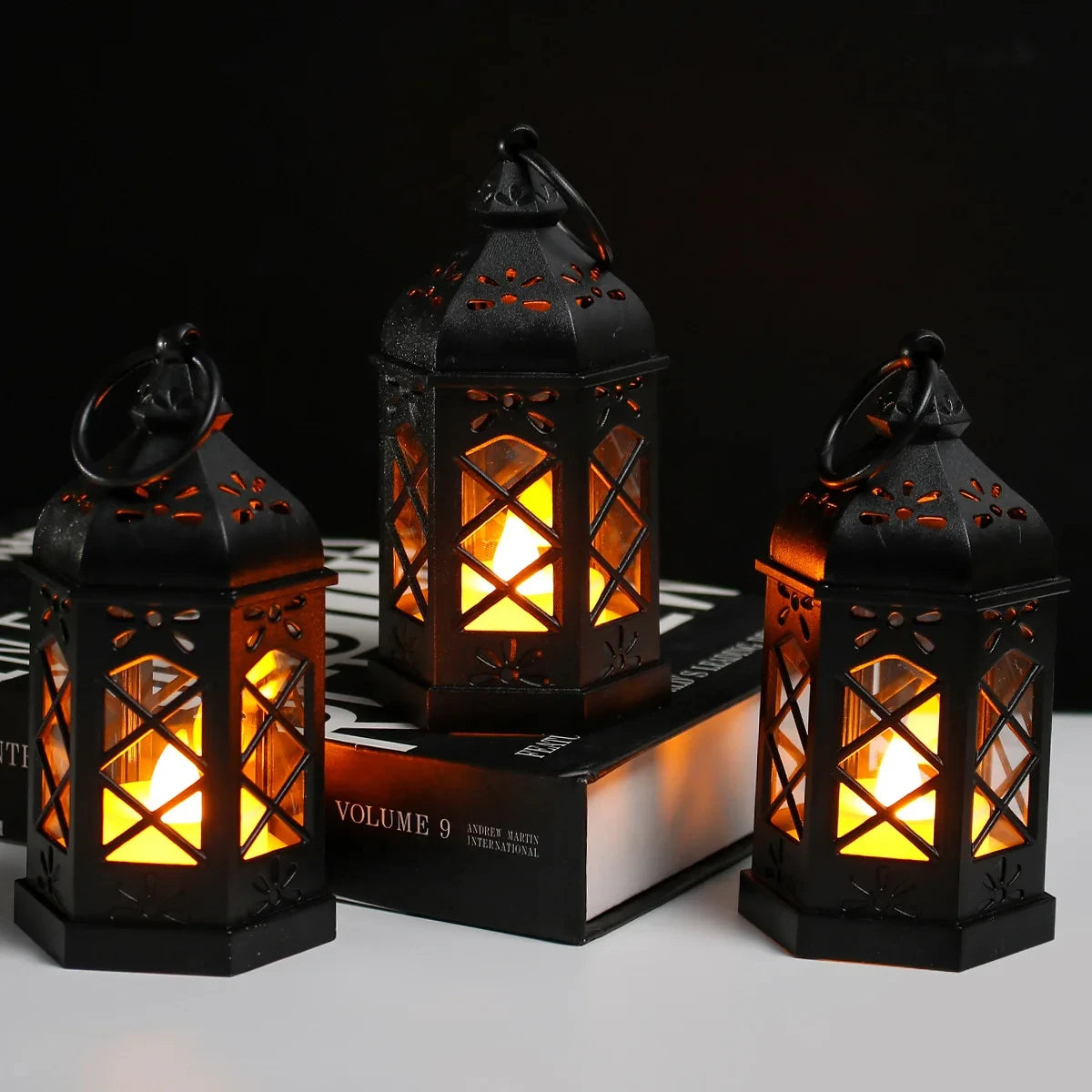 Tabletop Flameless LED Lantern, 1 each (approx 6 in)