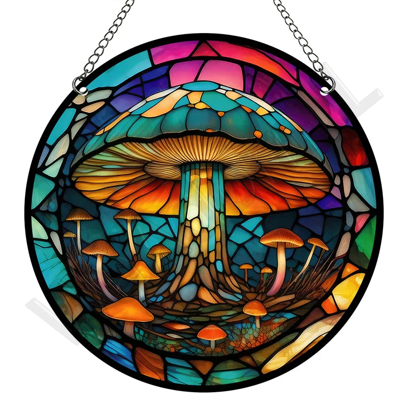 Tall Mushrooms Suncatcher