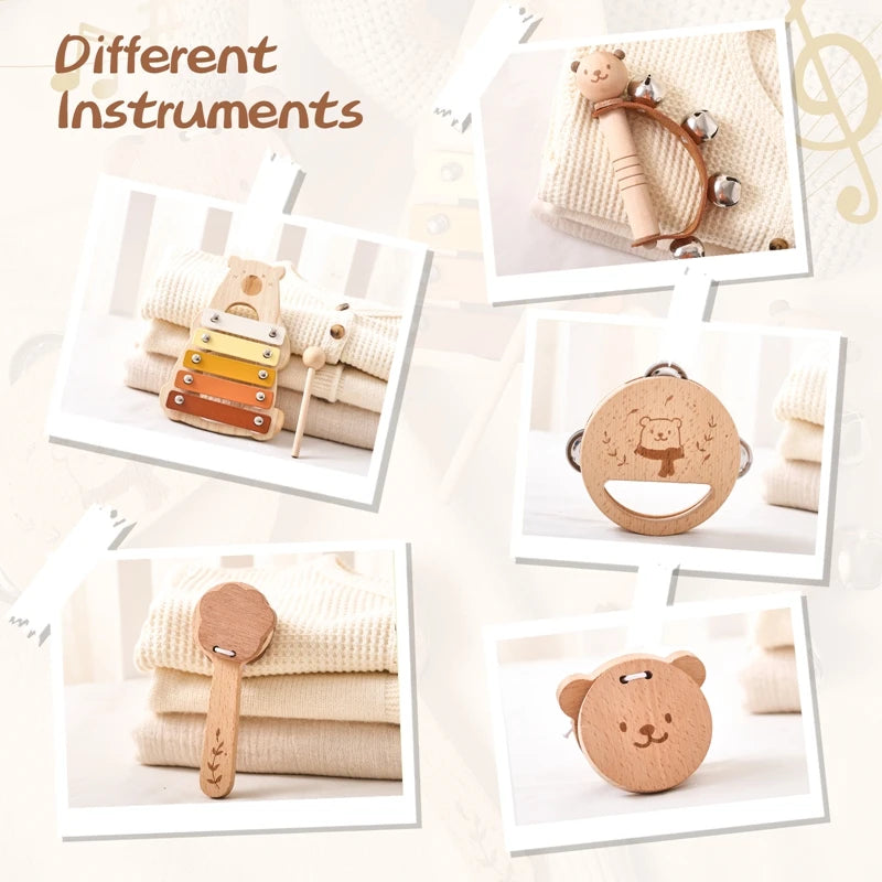 Little Bear Wooden Montessori Percussion Collection