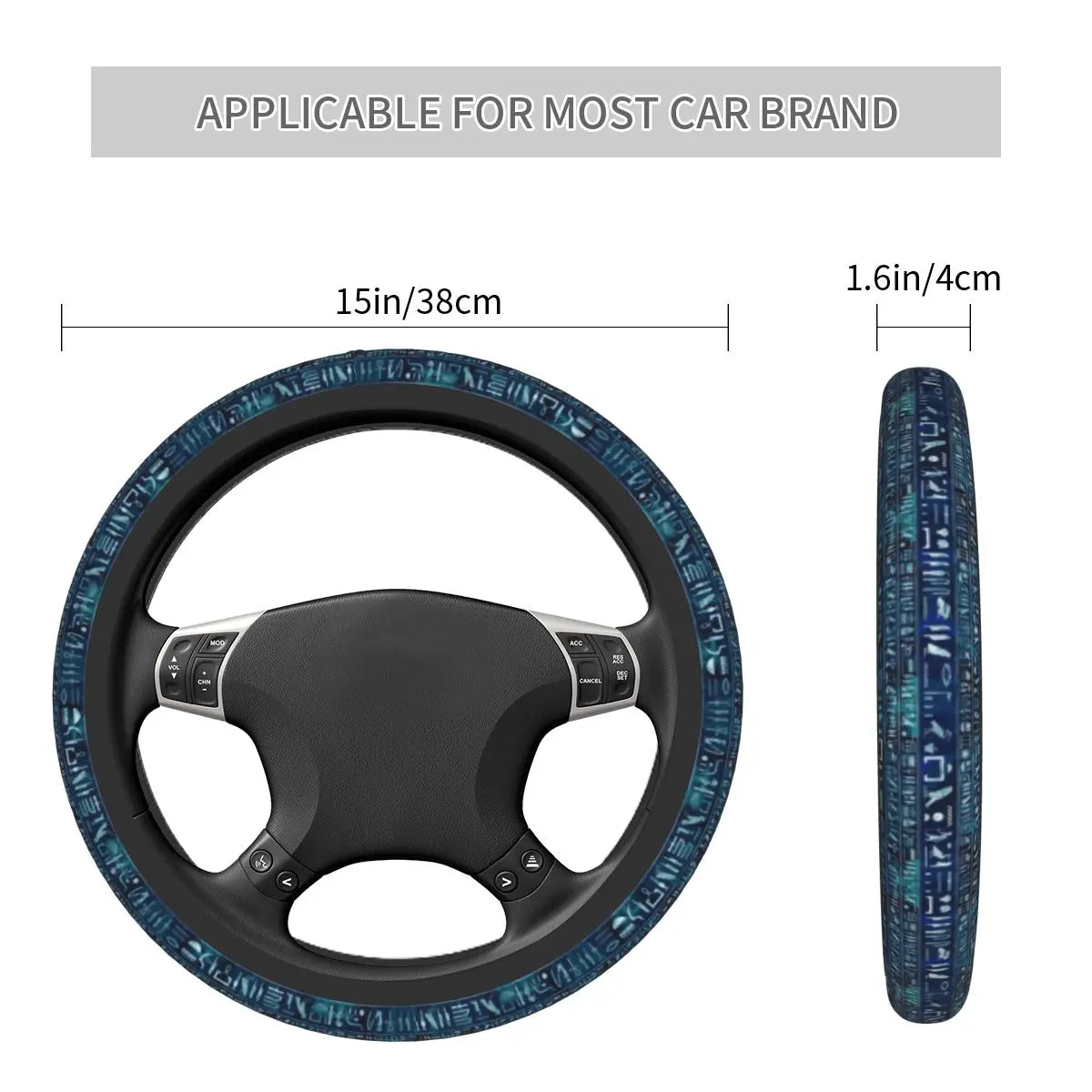 Egyptian Ancient Hieroglyphs Steering Wheel Cover