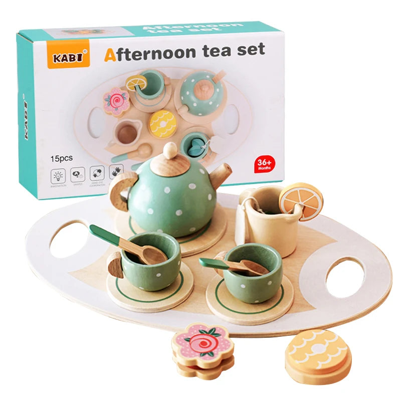 Wooden Afternoon Tea Set