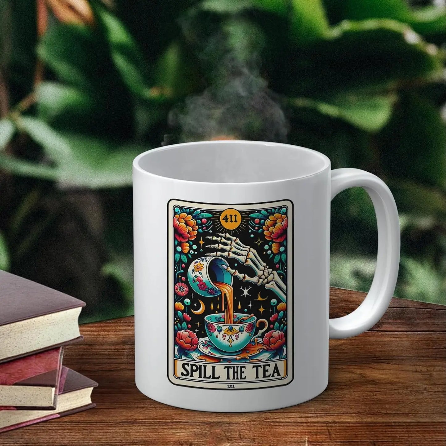 Spill the Tea Tarot Card Mug, Ceramic- 11oz