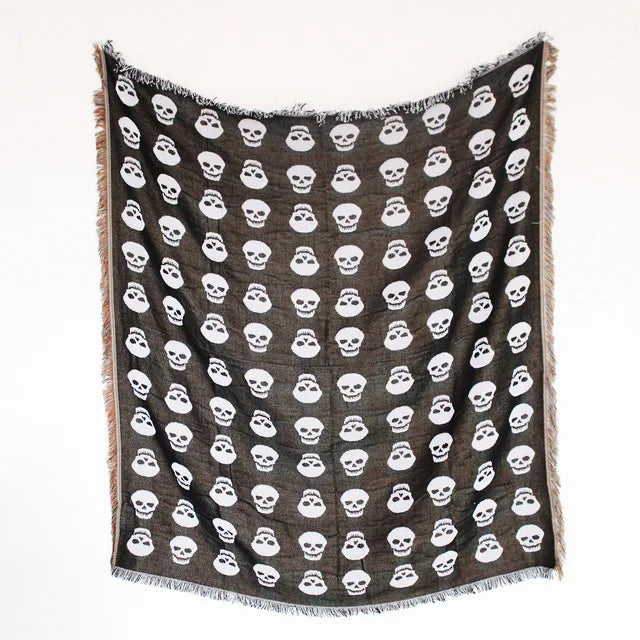 Sun and Moon Wheel Woven Sofa Blanket