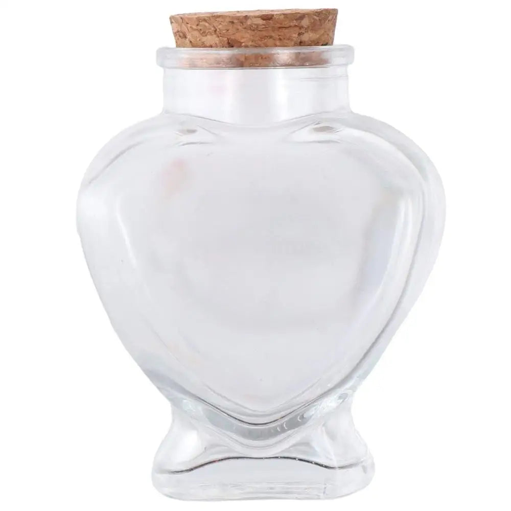 Petite Heart-Shaped Glass Bottle with Cork