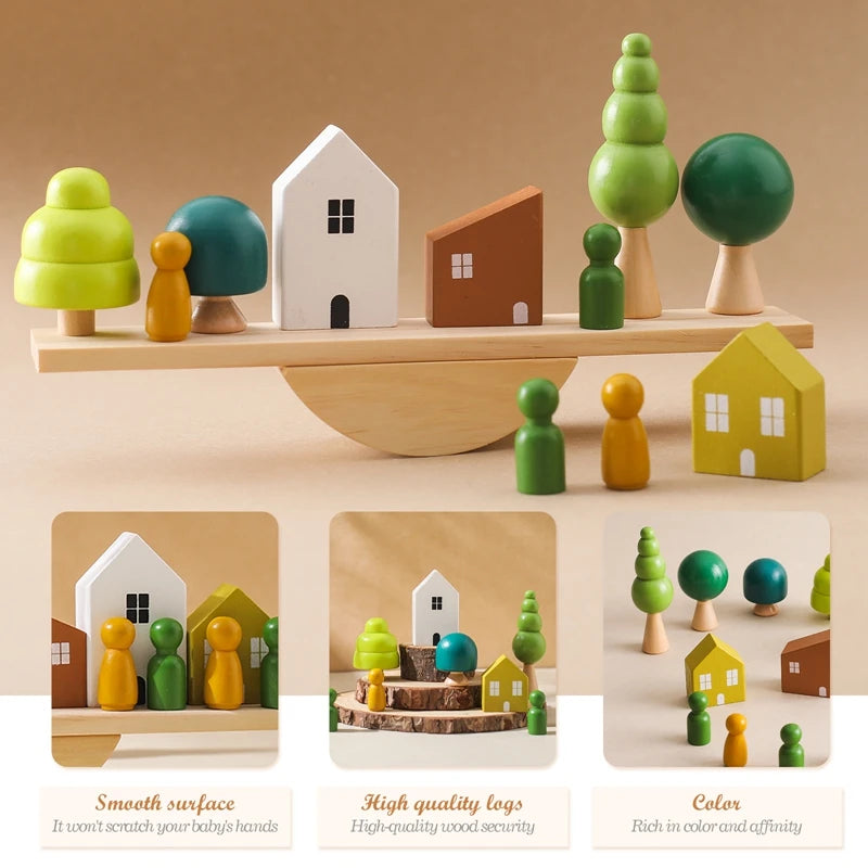 Loving Cottage Wooden Balance Board Set