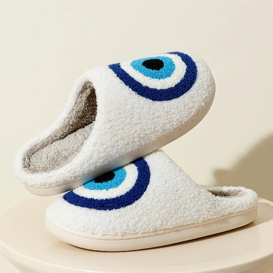 Plush Turkish Evil Eye Slippers
(sizing is ladies European)