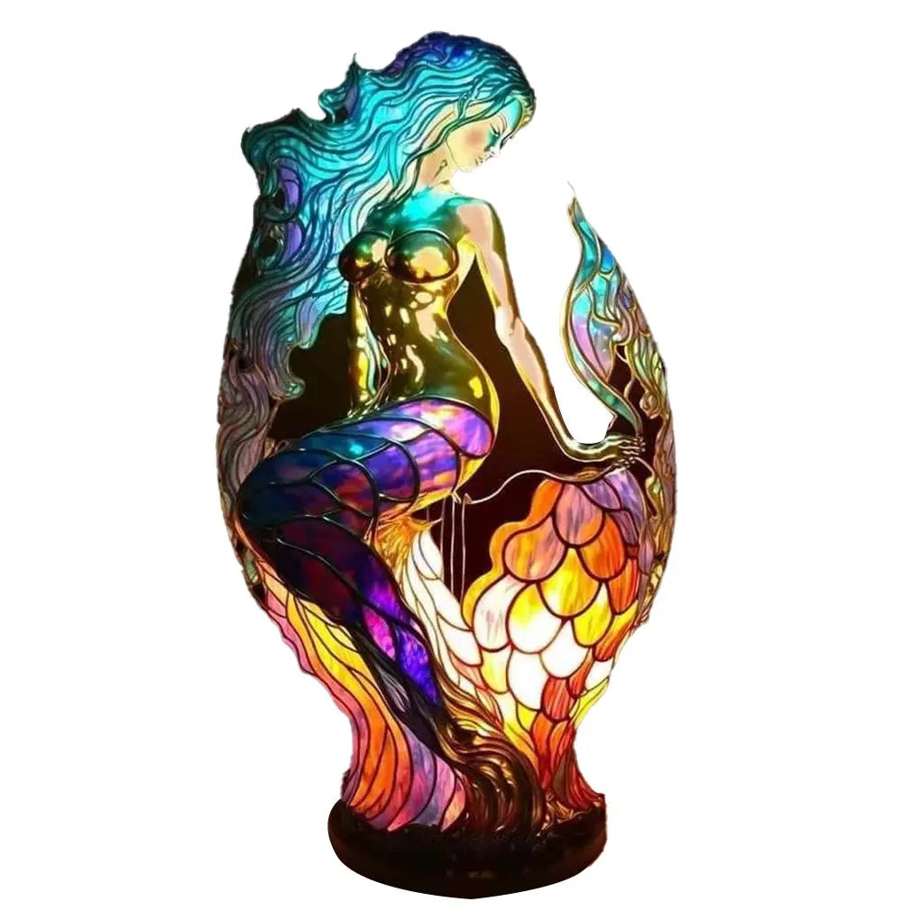 Dragon Stained Glass Tiffany-Style Mini Lamp, about 6-8in, USB Powered