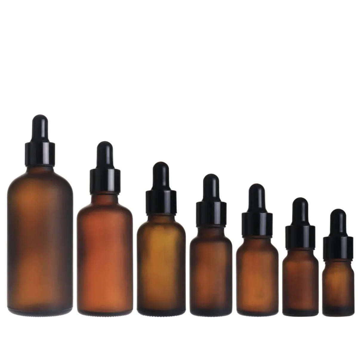 Cases of 5, Glass Tincture Dropper Bottles, 10ml-100ml