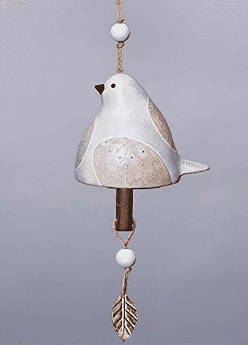 Handpainted Songbird Single Chime Hanging Bells, Bluebird & Cardinal