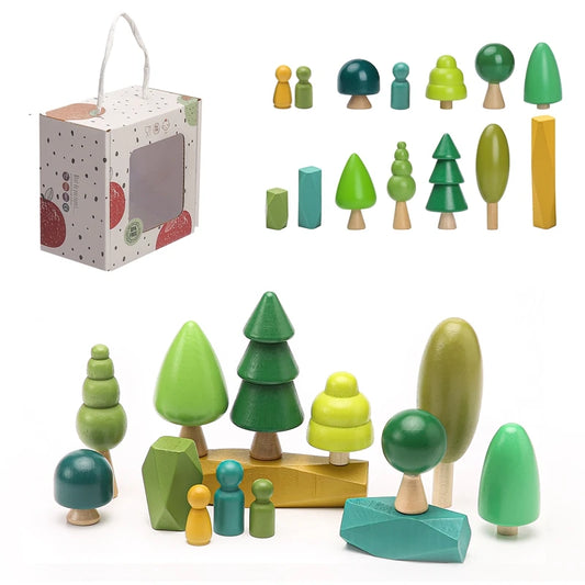 Friendly Hike Montessori Wooden Blocks Deluxe Playset