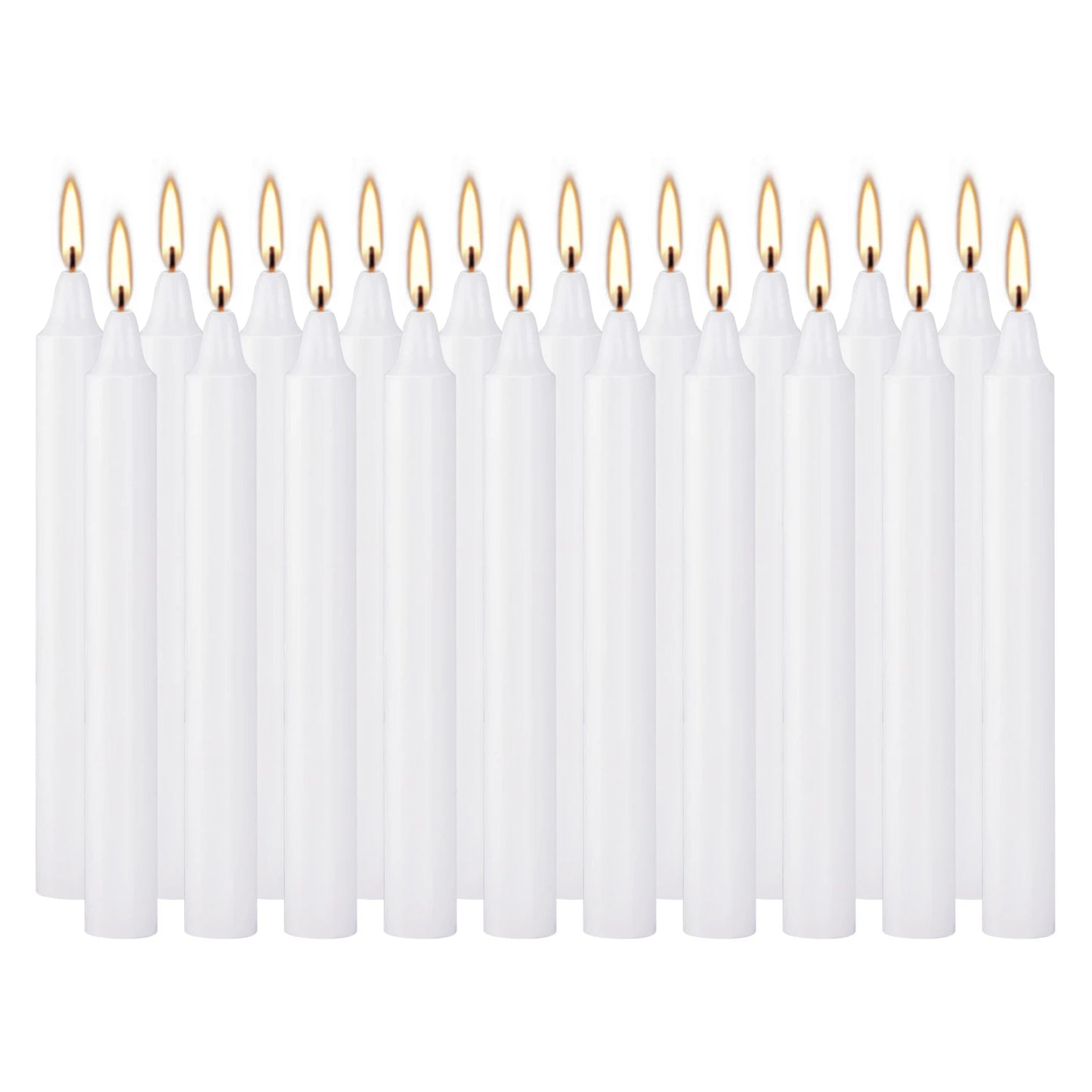 White 4" Chime Candles, Box of 20