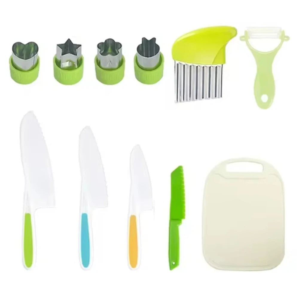 Montessori Kids Real Cooking Kitchen Tools Gift Set for ages 2 and up, Deluxe 17 piece Set