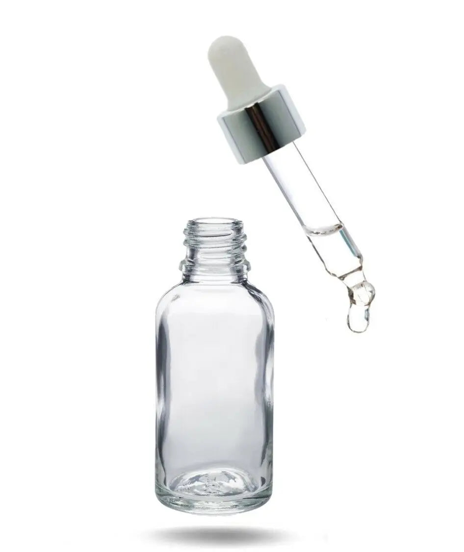 Cases of 5, Glass Tincture Dropper Bottles, 10ml-100ml