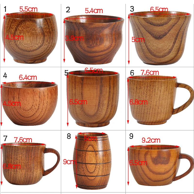 Carved Wooden Mug, Food Grade, 11oz