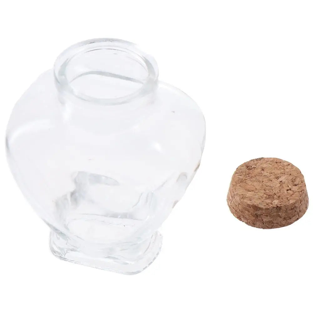 Petite Heart-Shaped Glass Bottle with Cork