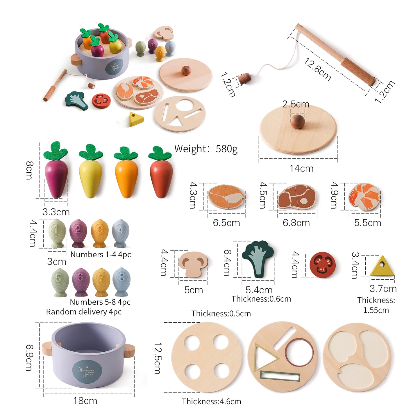 Montessori Wooden Counting & Birthday Train